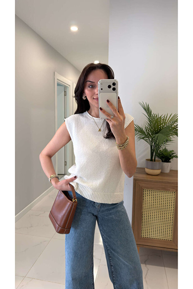 MD Dofre Ekru Kolsuz Triko - 2