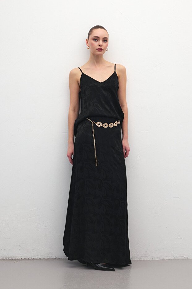 Fusta lungă Lior - Neagră - 3