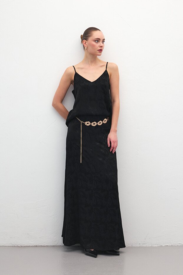 Fusta lungă Lior - Neagră - 2