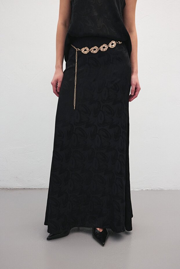 Fusta lungă Lior - Neagră - 6