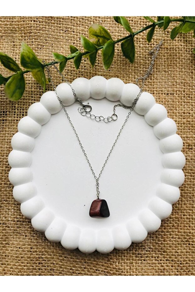 Necklace Tiger's Eye Natural Stone 45 cm
