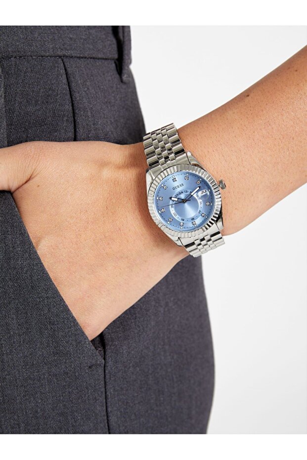 Ladies Silver Tone Multi-function Date Watch - 2