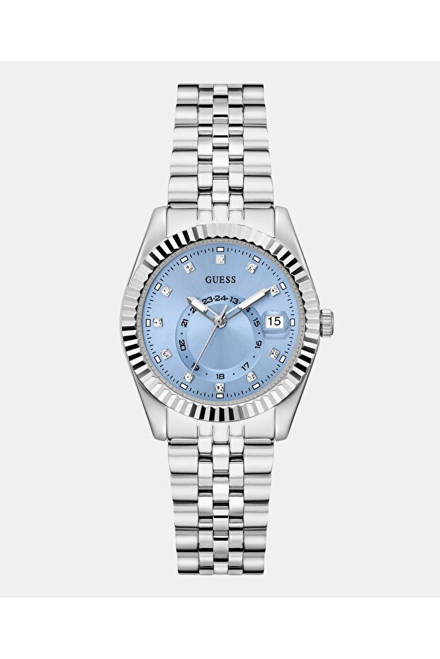 Ladies Silver Tone Multi-function Date Watch - 1