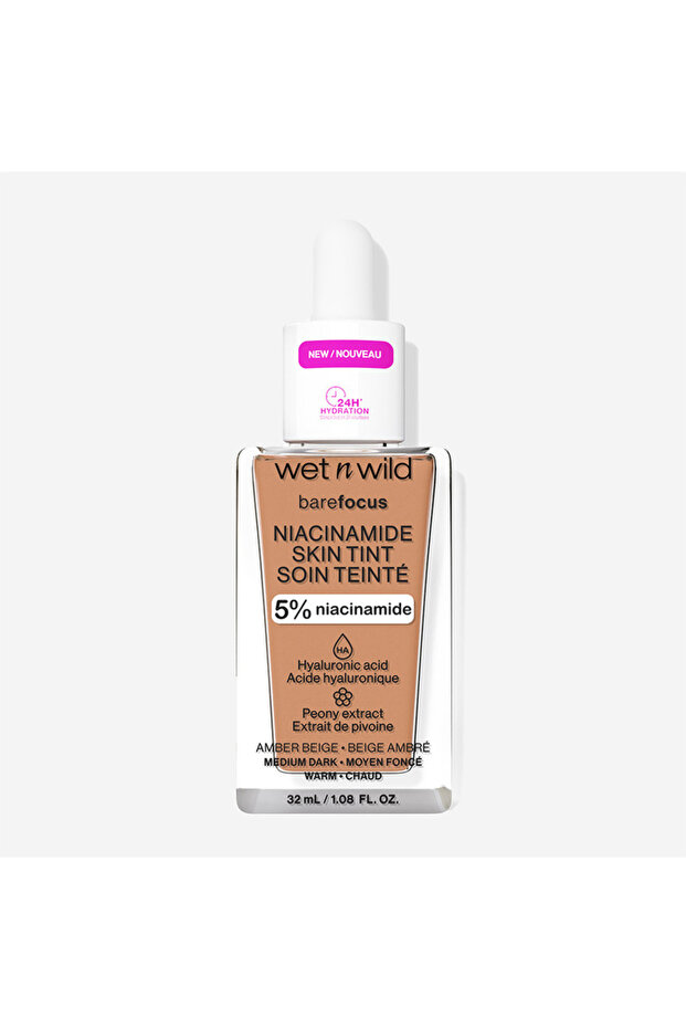 Bare Focus Niacinamide Skin Tint, Amber Beige