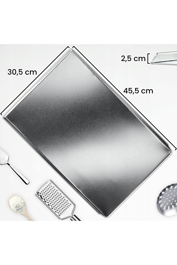 Open Rectangular Cake Baking Tray 45x30cm - 6