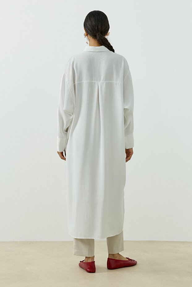 Viskon Gömlek Ekru - 4