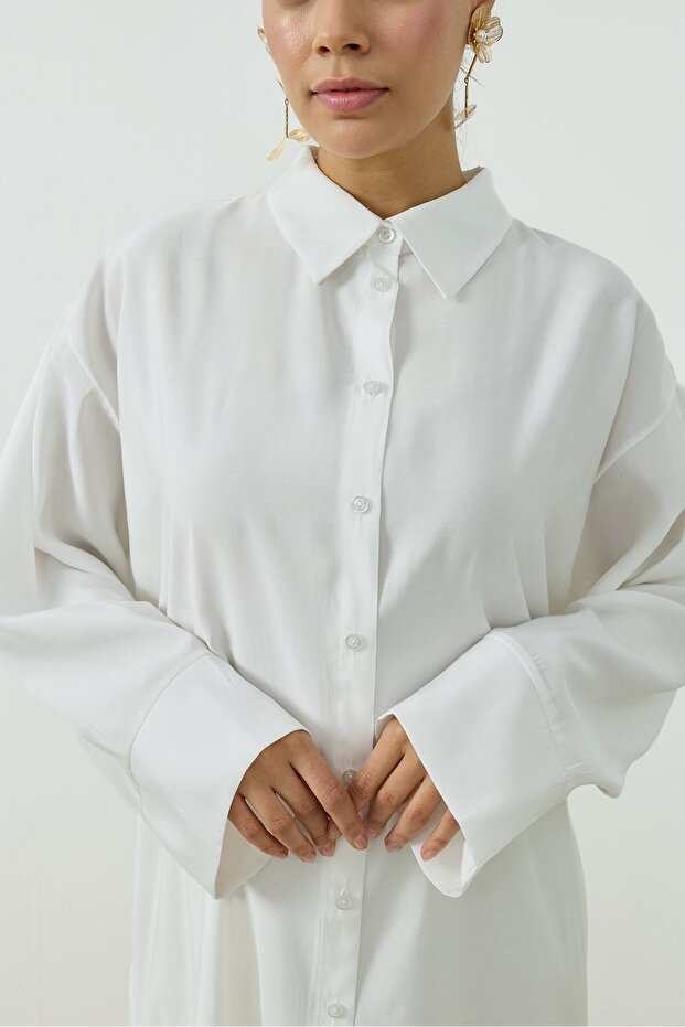 Viskon Gömlek Ekru - 3