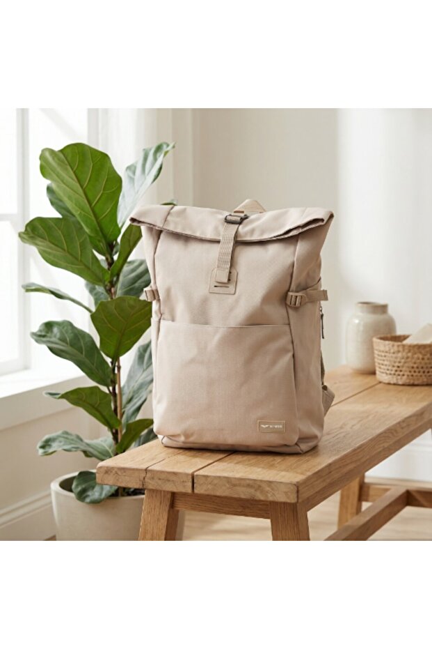 Trogon Rolling Backpack, 16L, Beige - 2