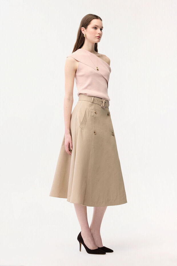 Düşük Omuz Triko Bluz - 3