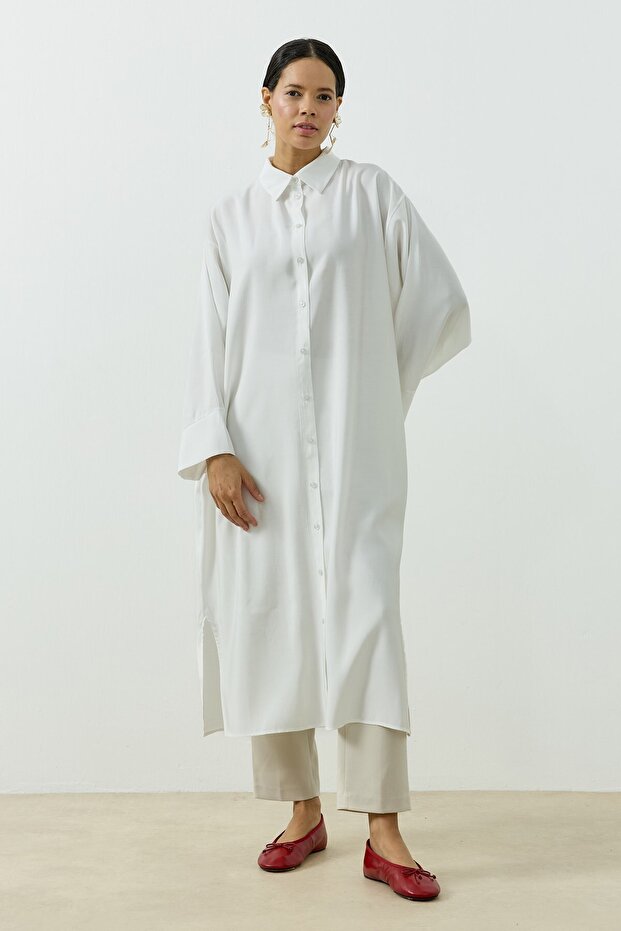 Viskon Gömlek Ekru - 1