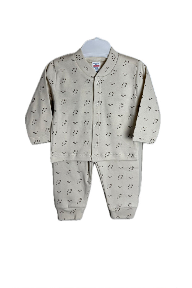 Beige Patterned 2-Piece Set