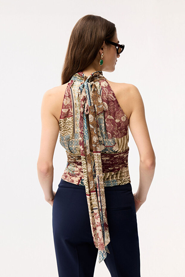 Kolsuz Pliseli Bluz - 4