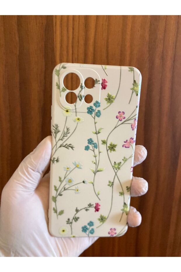 Mi 11 Lite Vine Flower Printed Inside Velvet Silicone Phone Case