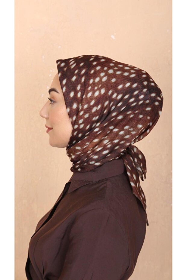 Soft Pamuk Eşarp Ceylan Desen - 4