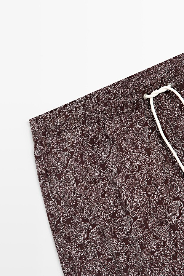 Paisley desenli deniz şortu - 5