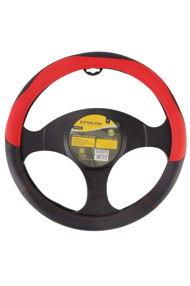 Steering Wheel Cover- EPS1236 Size: L With Leather Touch for Improved Control and Grip