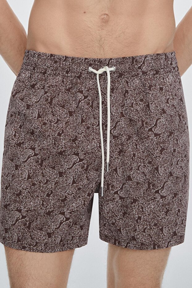 Paisley desenli deniz şortu - 1