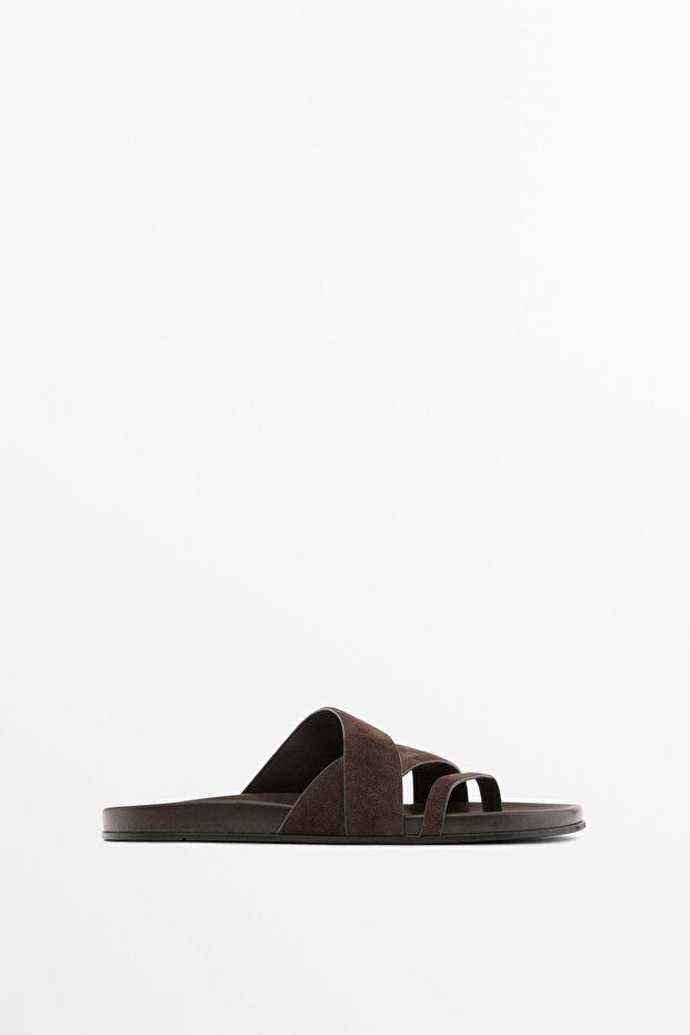 Askılı deri sandalet - 1