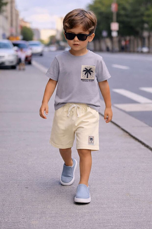 Boy's Summer Top and Bottom Two-Piece Set