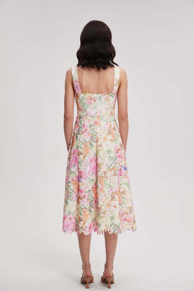 Patterned cami midi dress - 5