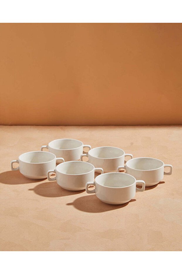 White Plain Soup Bowl Set (6 Piece)