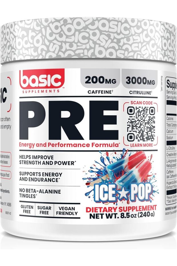 Basic Supplements PRE ICE POP 30 Servings - 1