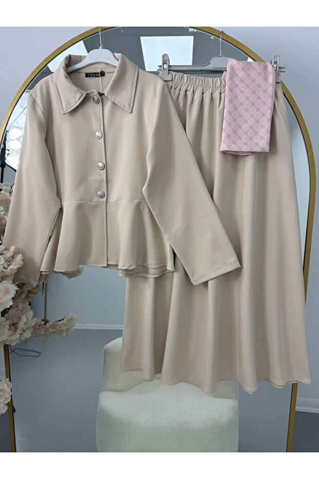 Women's Jacket Suit Beige