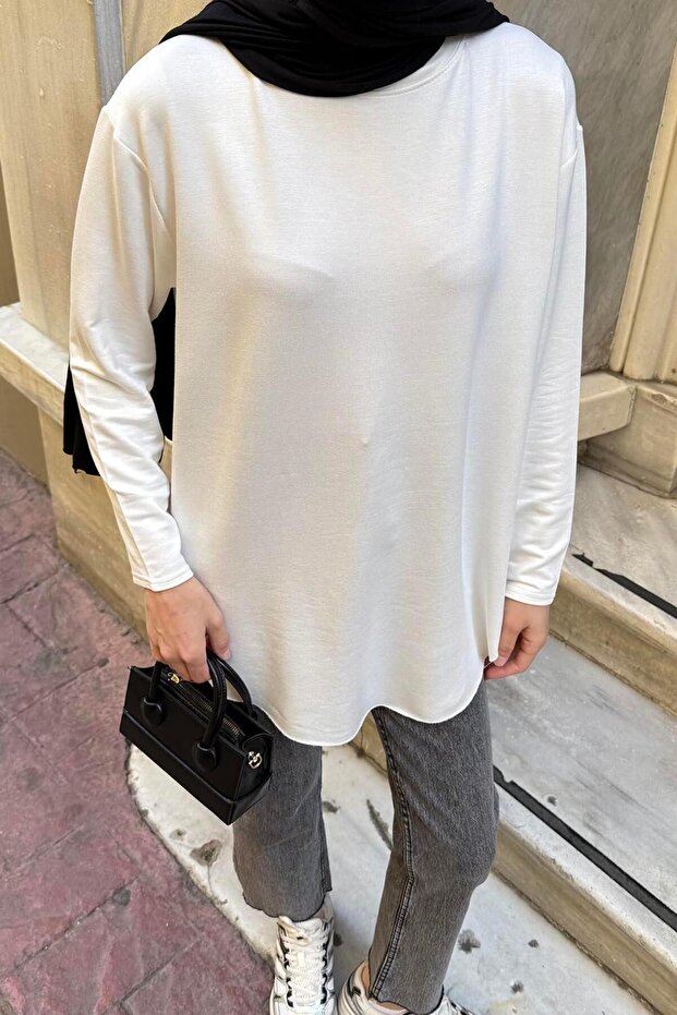 Basic Sweat Beyaz - 3