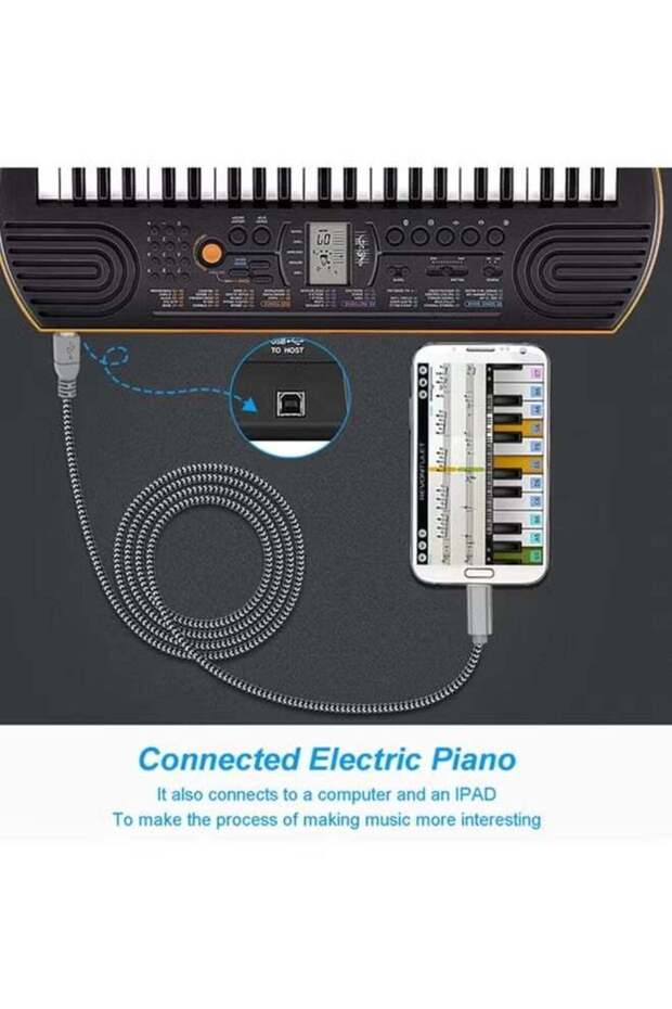 كابل طابعة USB B إلى USB C بطول 1.5 متر - 7