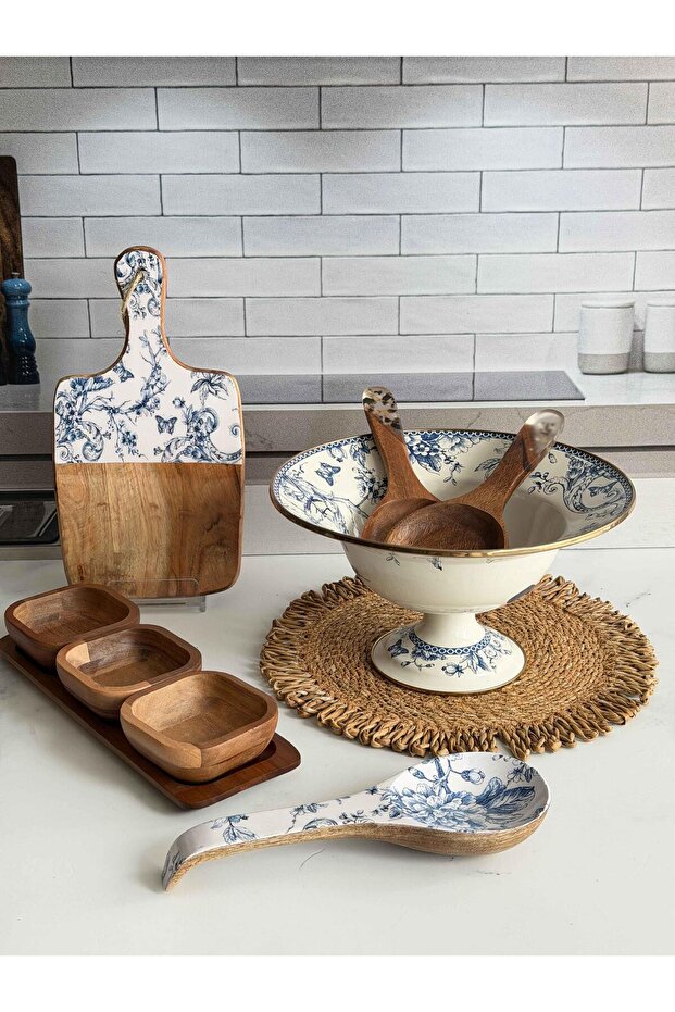 Blue Emaye Mango Mutfak Seti 9 Parça - 2