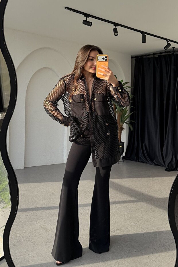 Alone Siyah File Gömlek - 4