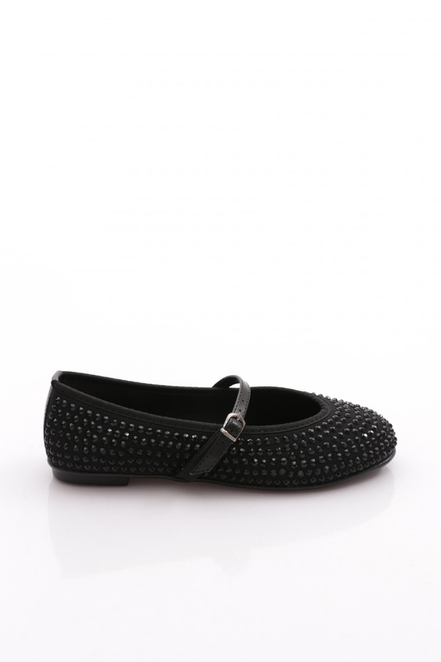 522556Sc Women's Rosetta Stone Detailed Elastic Buckle Ballerinas