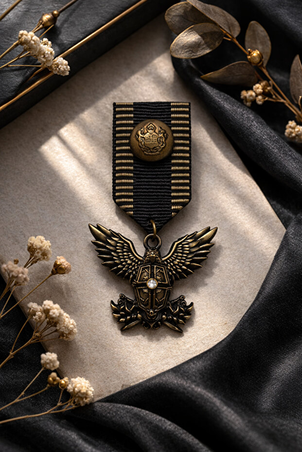 Kartal Figürlü Arma Broş