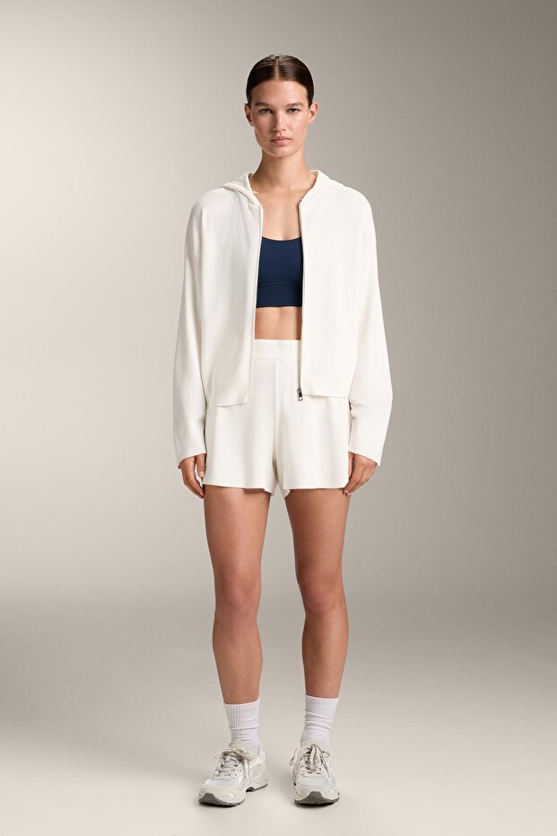 Yıkanmış örgü şort - 2