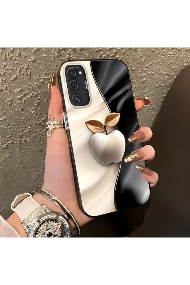 Samsung Galaxy S20 Fe Compatible Silicone Edge Hard Back Anti-Fall Phone Case Apple Patterned