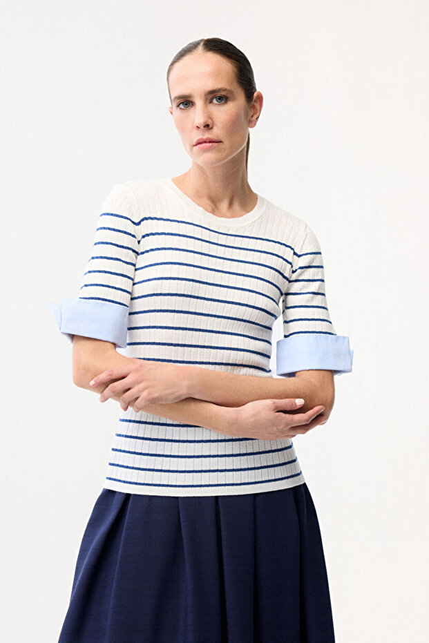 Bisiklet Yaka Triko Kazak - 4