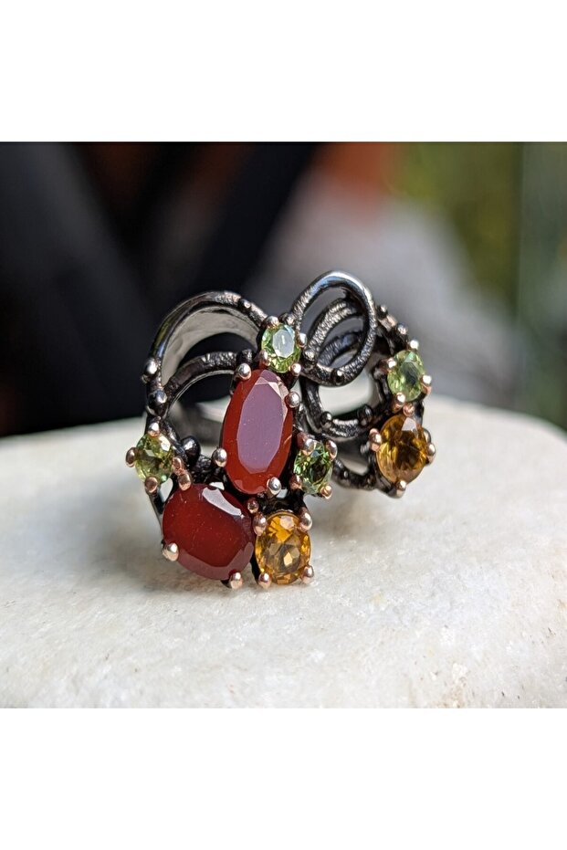 silver ring - carnelian - 3