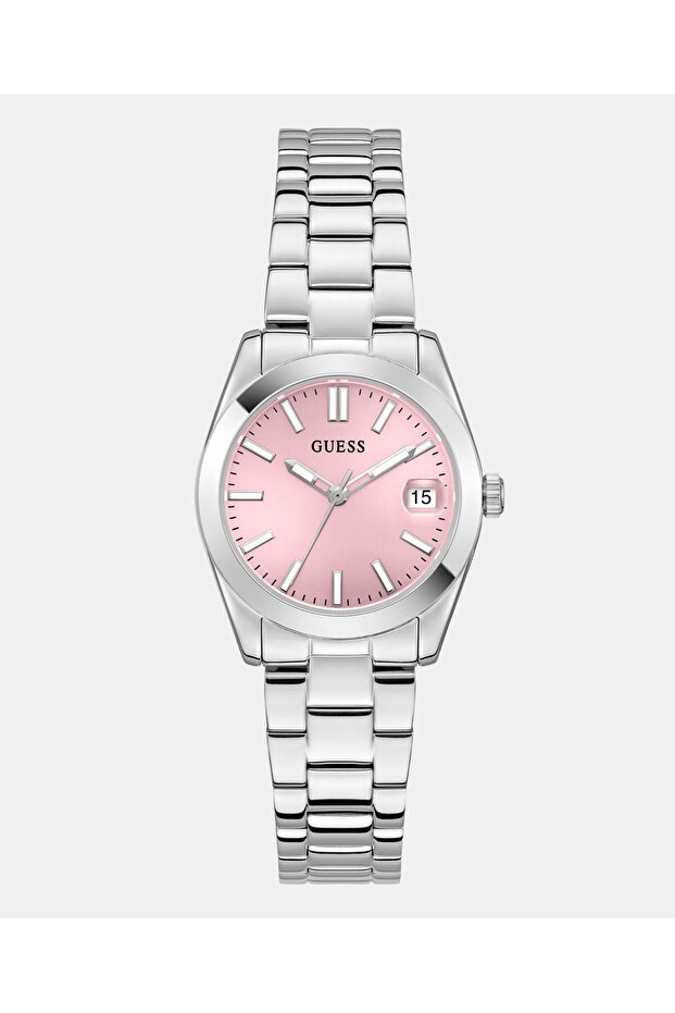 Ladies Silver Tone Date Watch