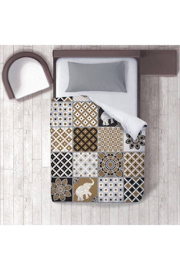 Children's Room Cotton Lu Duvet Cover Set Bed Sheet Sız Fil, Flower