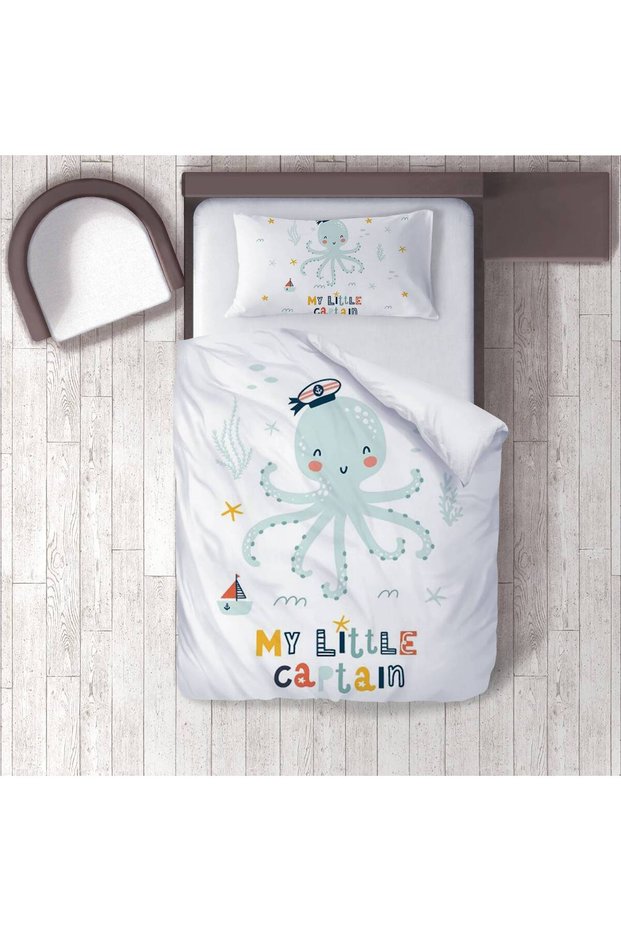 Children's Room Cotton Lu Duvet Cover Set Bed Sheet Sız Ahtapot No.01411