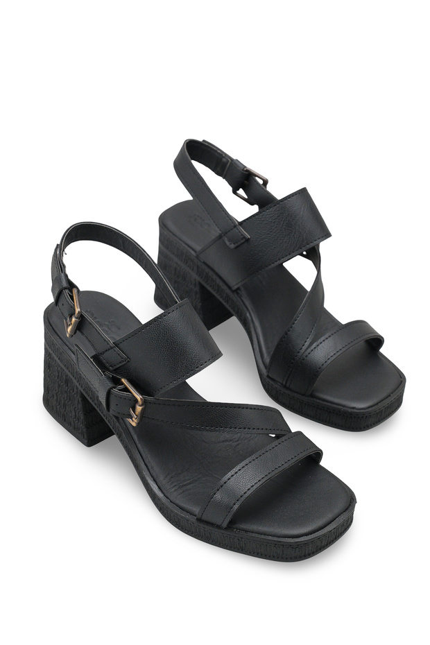 Nashira Cara Women's Heeled Sandals 0012341 Black