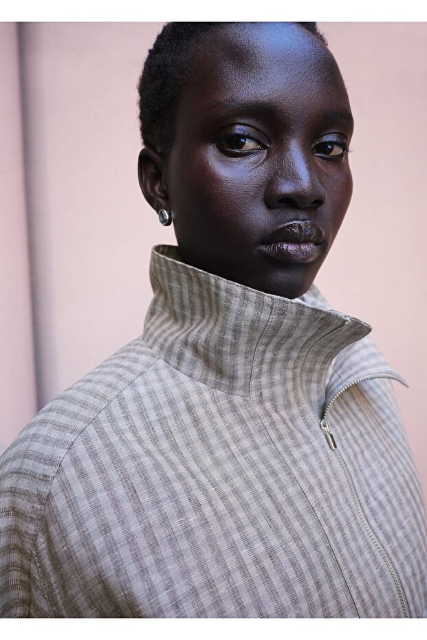 Ekose bomber ceket - 7