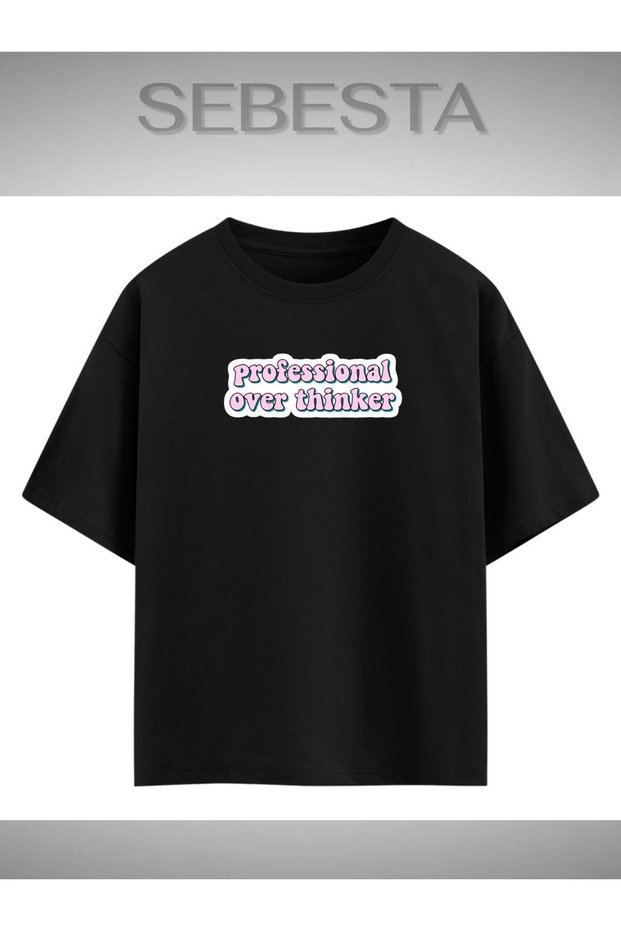 Professional Overthinker Printed Premium Oversized T-Shirt