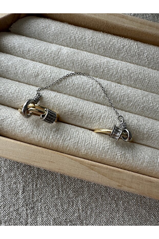 خواتم متصلة بثلاث حلقات متدلية - 1