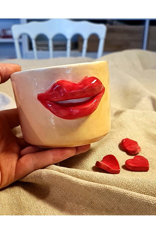 كوب سيراميك مصنوع يدويًا، فنجان - 2