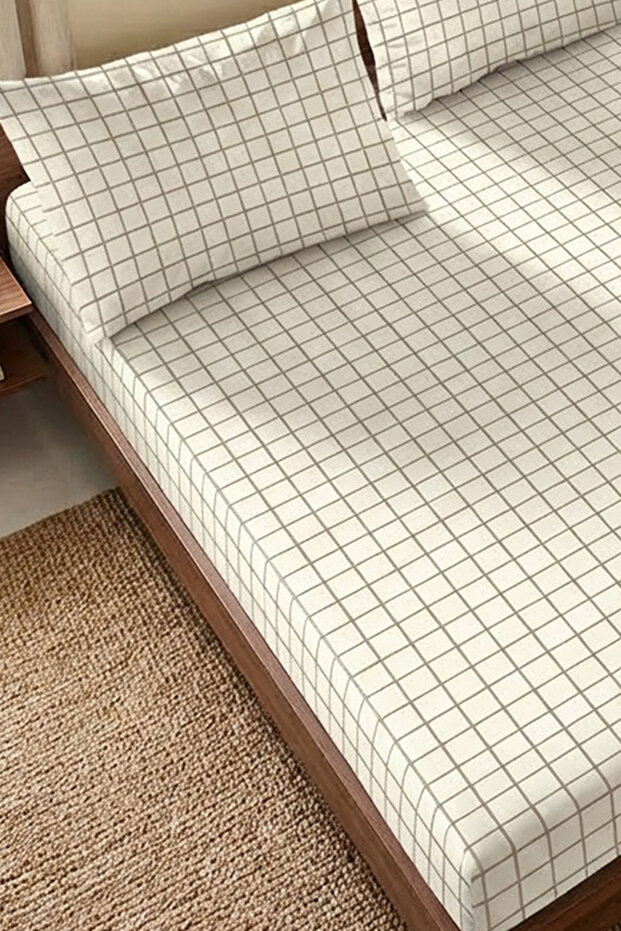 طقم ملاءات جاهزة منقوشة - مفرد / مزدوج / كبير الحجم - 3