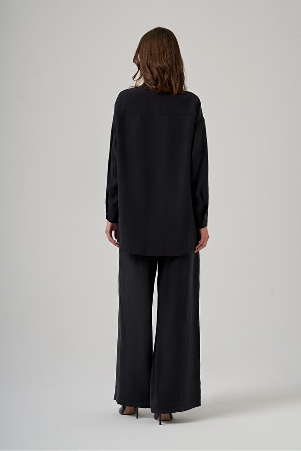 1063 Basic Gömlek Takım – Siyah - 4