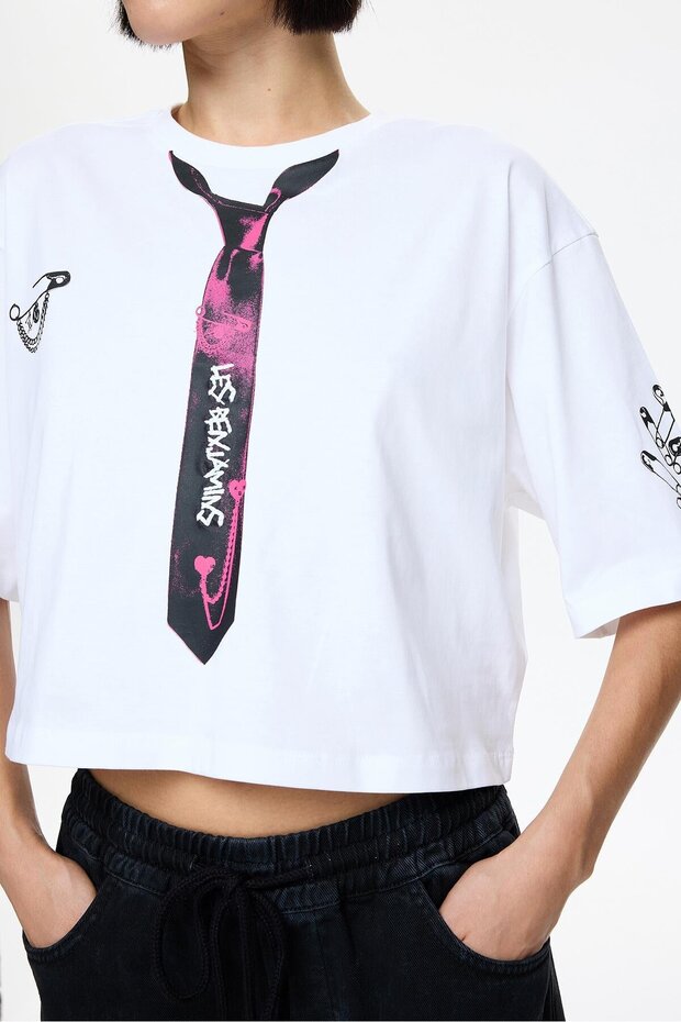 CROP OVERSIZED TEE 005 S