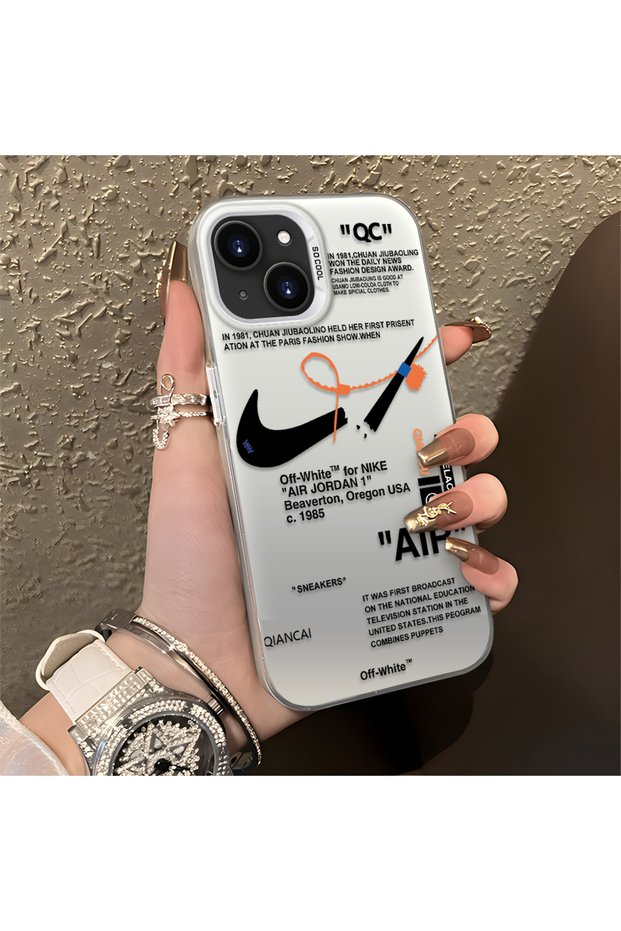 iPhone 14 Plus Compatible Silicone Edge Hard Back Anti-Fall Phone Case Air Patterned
