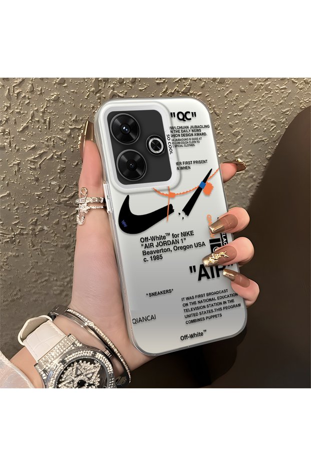 Redmi 13 4g Compatible Silicone Edge Hard Back Anti-Fall Phone Case Air Patterned